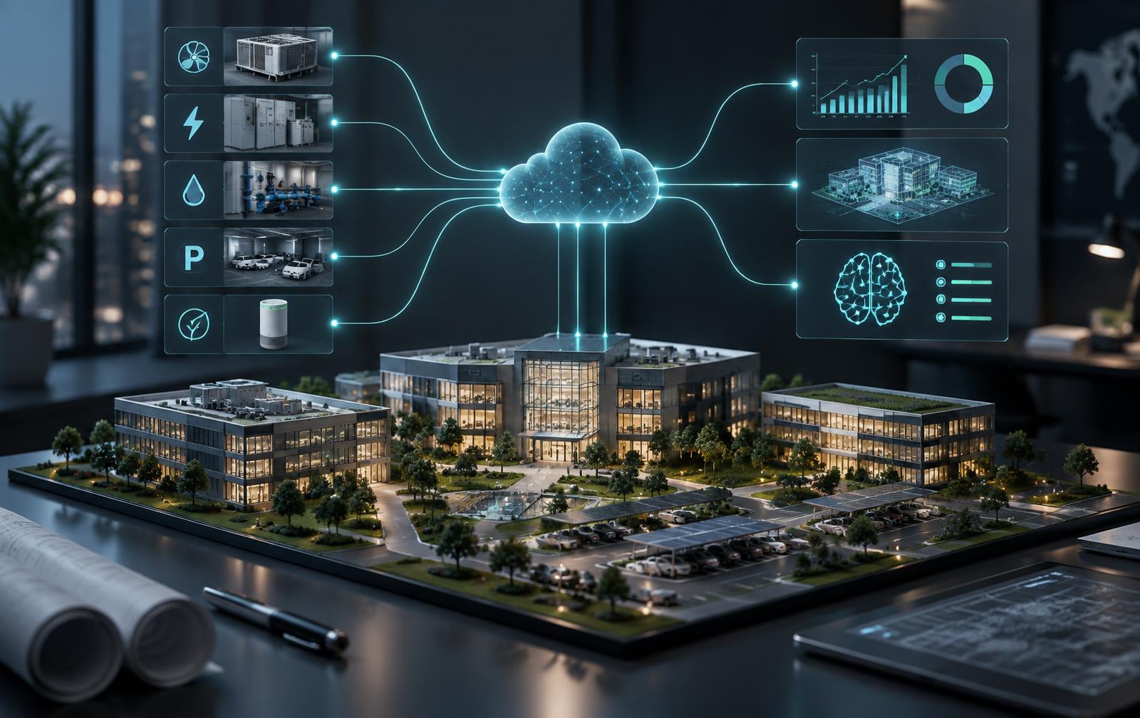 AGAD cloud platform connecting building energy, water, HVAC, parking and analytics