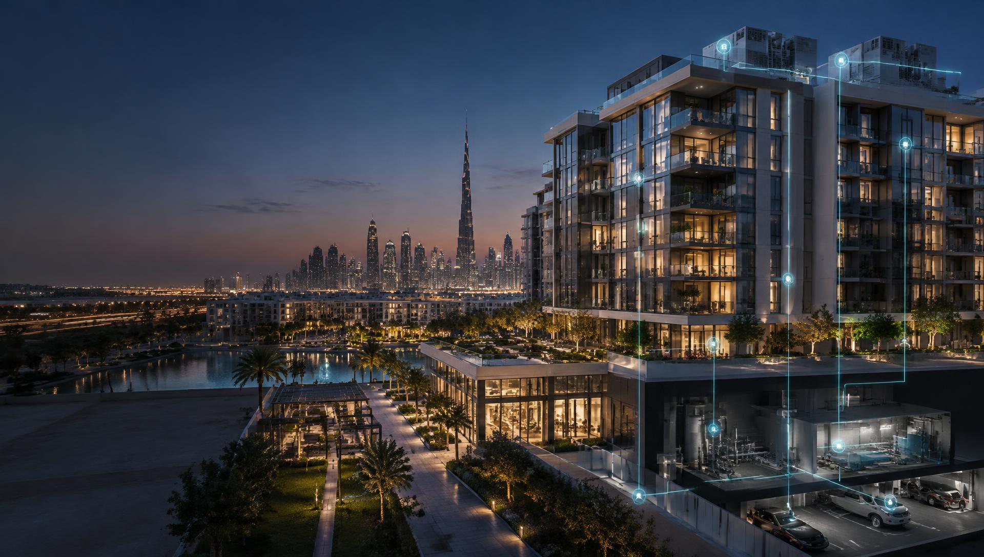 Connected mixed-use buildings in Dubai with building systems linked to cloud operations