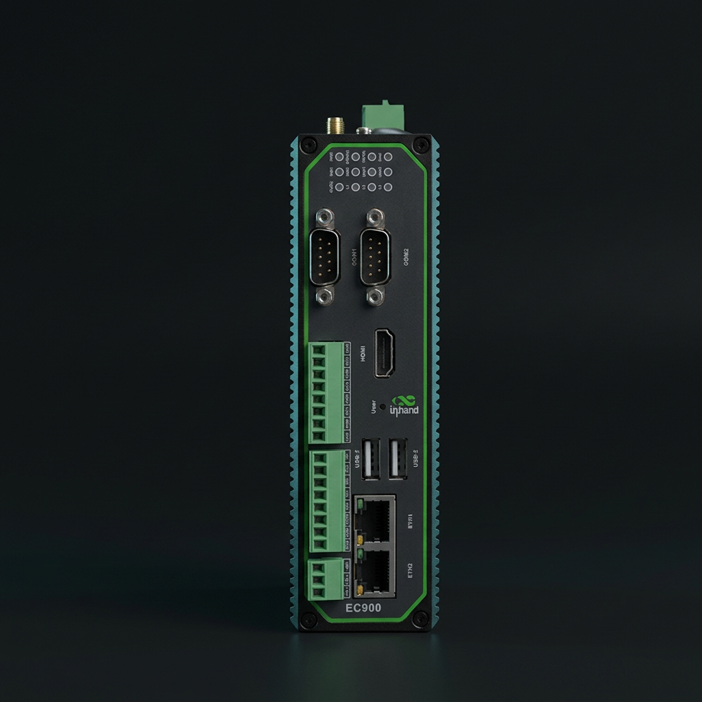 EC900 industrial edge gateway used to connect PLC, BMS and sensor data to the cloud
